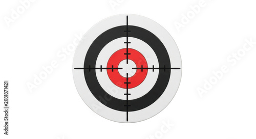 Circular with crosshairs in center during precise aiming for success isolated on transparent background