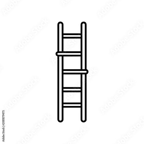 Simple black line drawing ladder.