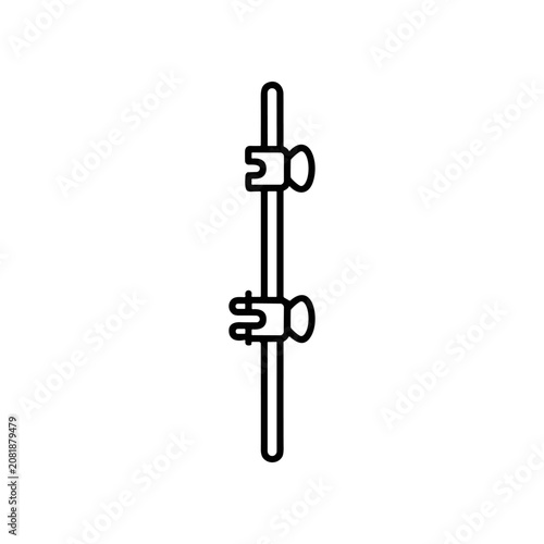 Simple black outline electrical plug.