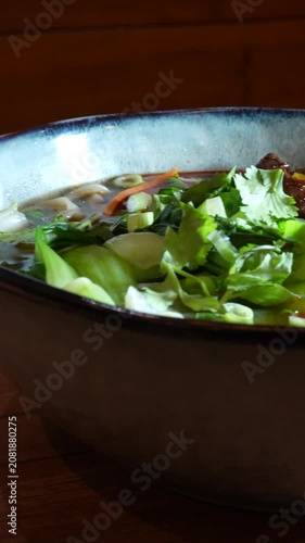Plats asiatique dans un restaurant