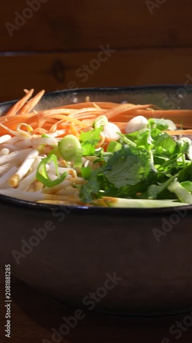 Plats asiatique dans un restaurant