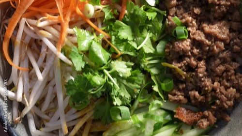 Plats asiatique dans un restaurant