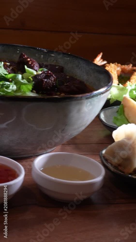 Plats asiatique dans un restaurant