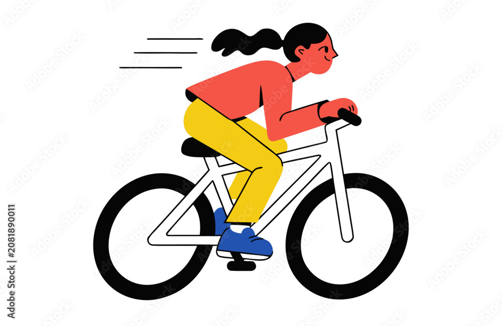 Obraz premium boy on bike
