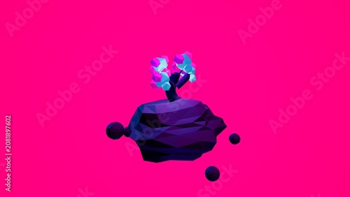 Surreal magical crystal forest island floating in vibrant fantasy sky concept art isolated on professional background for imaginative landscape design
