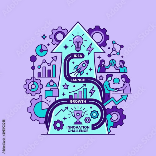 Startup Success Stages Business Growth And Innovation Journey Illustrated