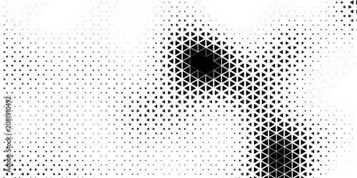Geometric Triangle Pattern Background With Black Triangles On White Gradient Design