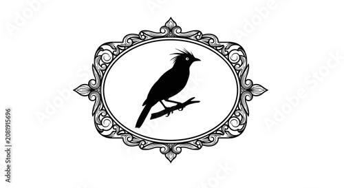 Black bird on a branch 3.