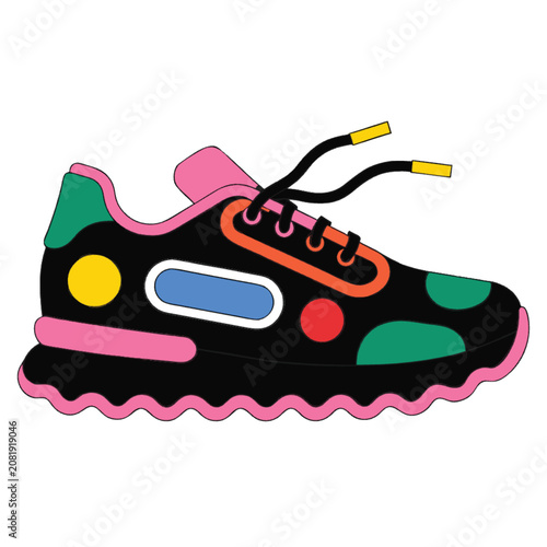 vector illustration of a sports equipment shoe jogger