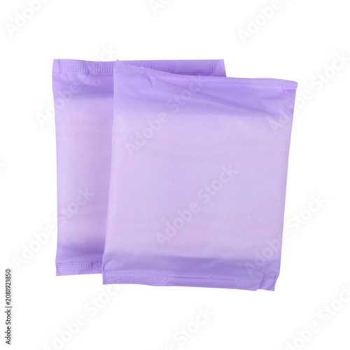 Cuadro en lienzo Disposable Sanitary Pads Pack Soft Hygiene Product Isolated On Transparent Backg
