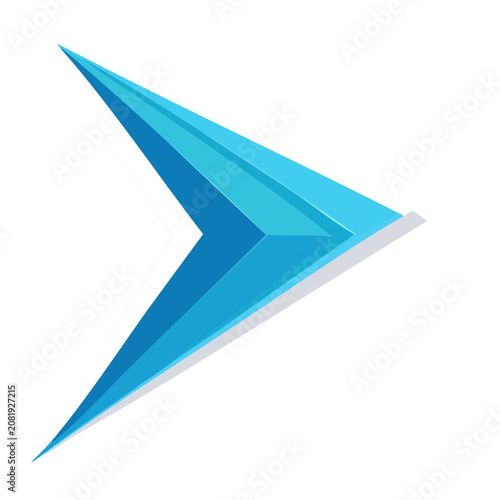 Blue paper airplane vector illustration