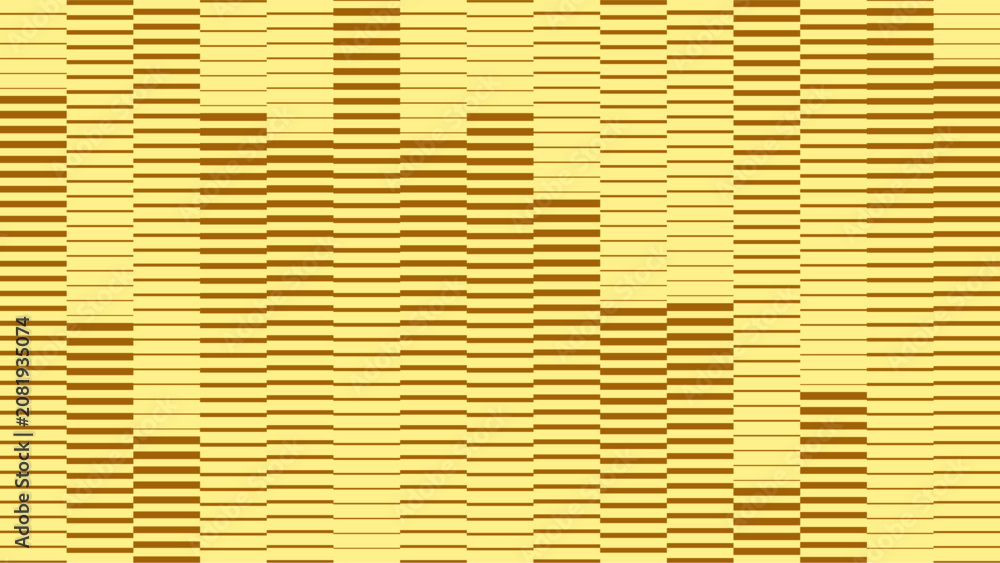 Obraz premium Yellow Sound Wave Equalizer Pattern, Vertical Bar Chart Frequency Visualization, Yellow Abstract Music Background