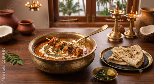 Chicken Pandhra Rassa with Creamy White Coconut Gravy