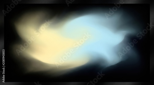 Soft clouds with dreamy light and atmospheric haze