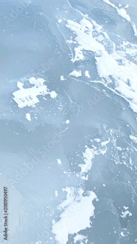 Natural blue frozen ice texture background