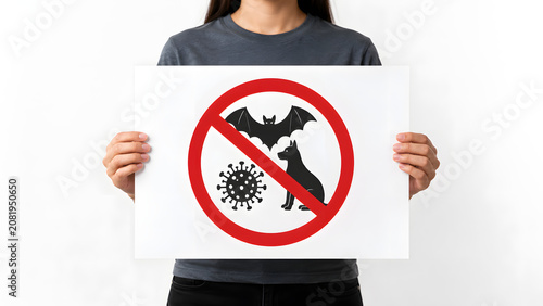 Person Holding Blank Healthcare Awareness Board
