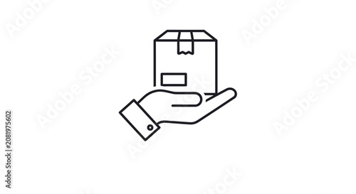 Hand Holding a Package Delivery Box
