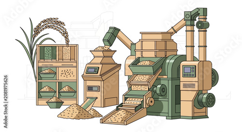 Industrial Grain Processing Machine Equipment