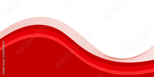 Abstract Dynamic Red and White Curved Wave Background with Halftone Dot Patterns for Corporate Business Headers, Modern Presentation Slides, and Creative Graphic Design Templates
