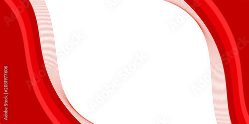 Abstract Dynamic Red and White Curved Wave Background with Halftone Dot Patterns for Corporate Business Headers, Modern Presentation Slides, and Creative Graphic Design Templates