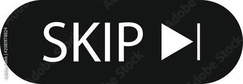 Tableau sur toile Skip ads symbol, icon