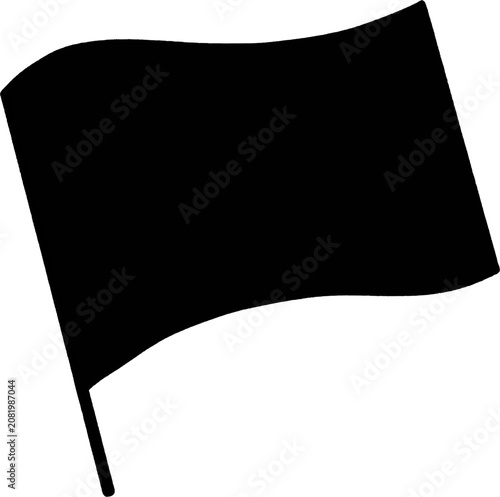 Illustration of black and white flag