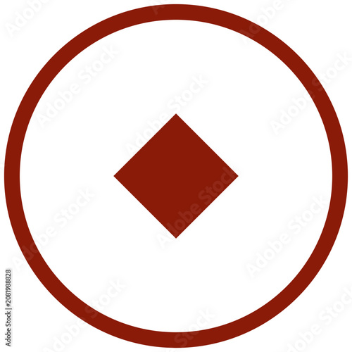 Chinese Minimal Decorative Symbol Flat Vector