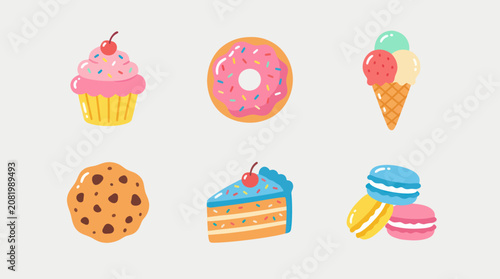 Assorted sweet treats and desserts collection