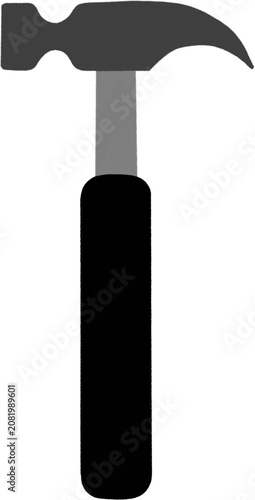 Illustration of martil hammer and nail