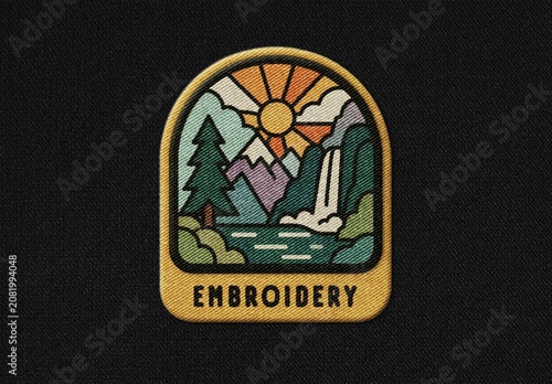 Embroidery Patch Mockup For Apparel And Branding Design