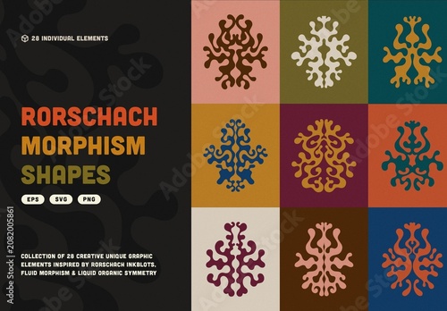 Rorschach Morphism Fluid Shapes Pack For Art And Graphic Design