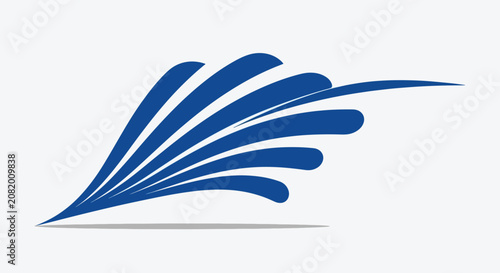 Obraz na płótnie Abstract Blue Winged Design Element.