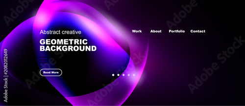 Foto Abstract design features vibrant purple, blue gradients