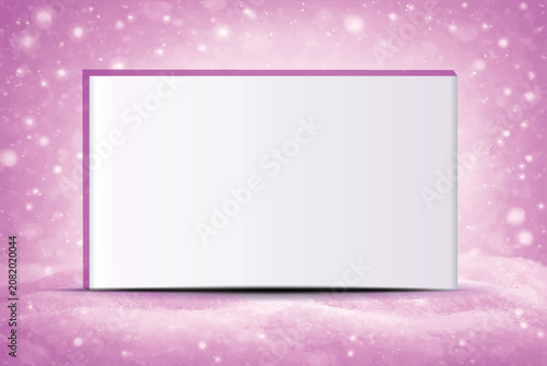 Blank sign with Christmas decorations