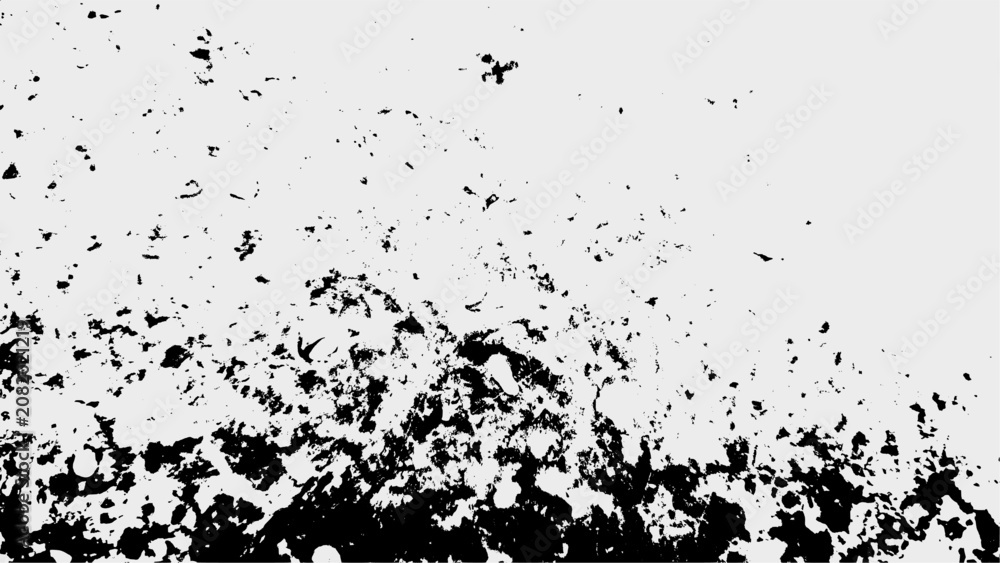 Obraz premium Grunge Textured Abstract Black and White Speckled Background Overlay