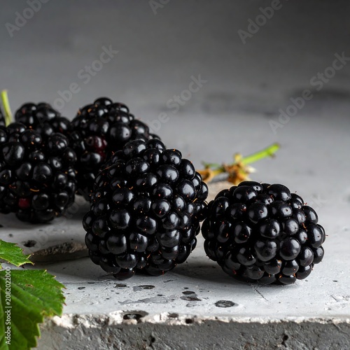 Fresh blackberries close up macro photography healthy berry fruit