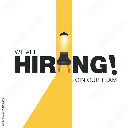 Obraz na płótnie We are hiring for a job vacancy social media banner or instagram post design tem