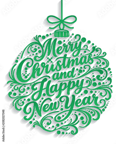 Christmas ball. Happy New Year and Merry Christmas