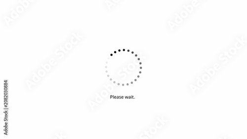 Loading animation dots waiting circle progress indicator
