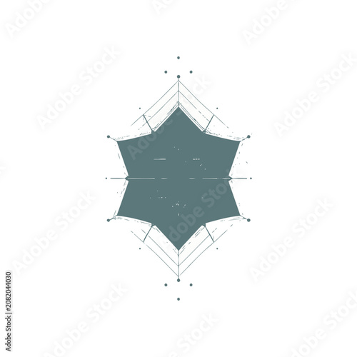 Minimalist Geometric Star Vector Illustration