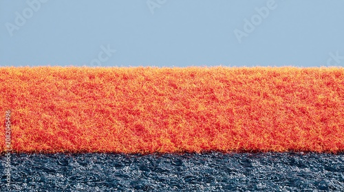 spongelike material in a macro view against a soft blue background