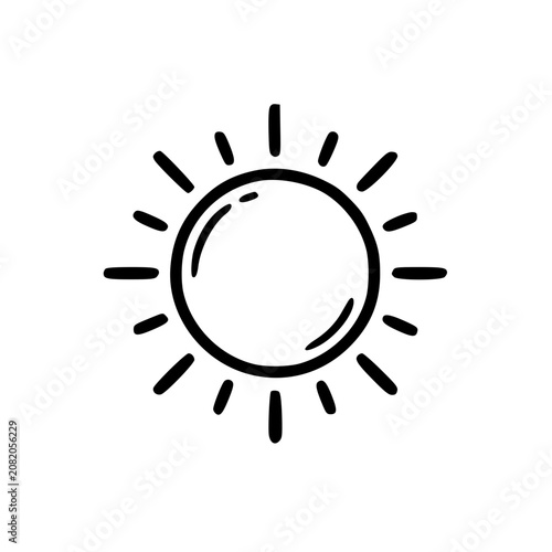 Bright Summer Sun Weather Icon Illustration