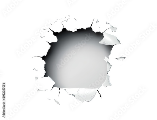 dark torn hole breakthrough effect