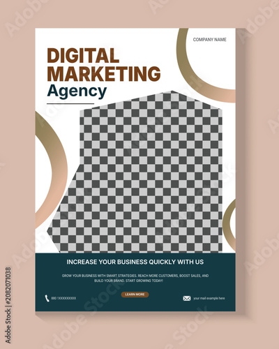Digital marketing agency modern flyer design