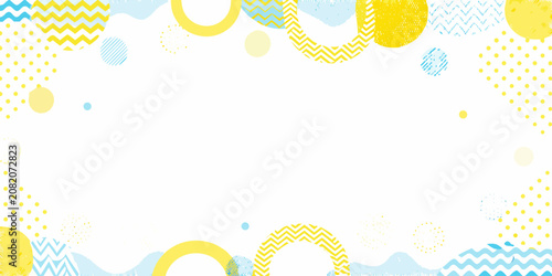 Confetti and geometric shapes vector illustration with a white background