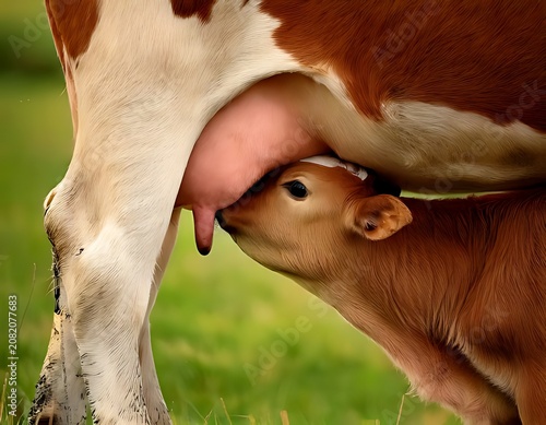 Cow and Calf Nursing