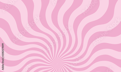 Psychedelic Retro Pink Swirl Background – Modern Groovy Sunburst Pattern with Wavy Spiral Rays and Vintage Twist Backdrop for Candy Aesthetic, Y2K Pop Art, and Festival Posters