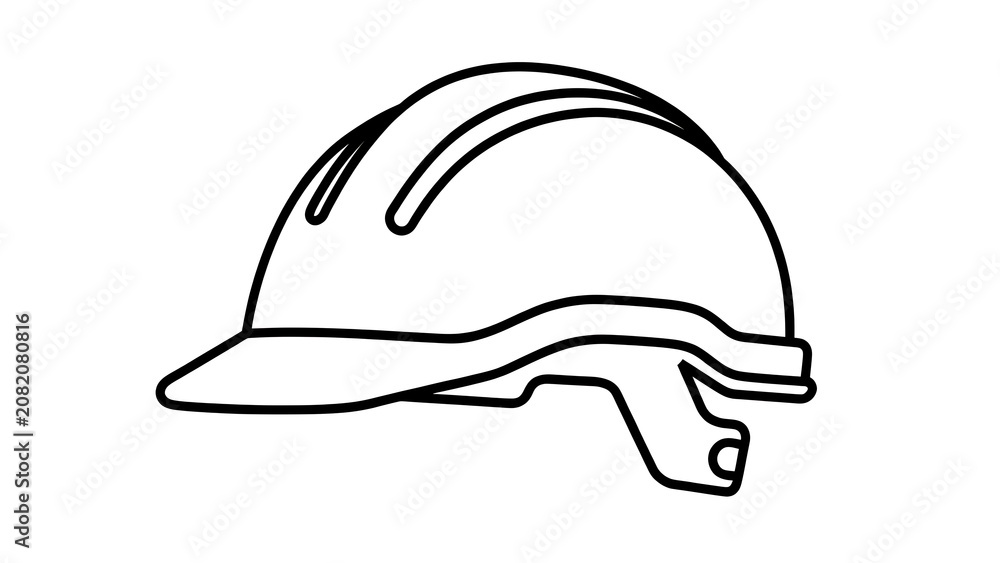 Fototapeta premium Hard hat icon on white background.