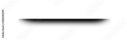 Konstfotografi Soft shadow set with realistic horizontal blurred shadows isolated on white background