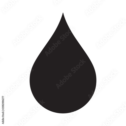 Water Drop Silhouette Black Shape On Transparent Background